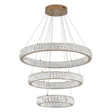 Wesar Iron & Crystal LED 3 Light Pendant